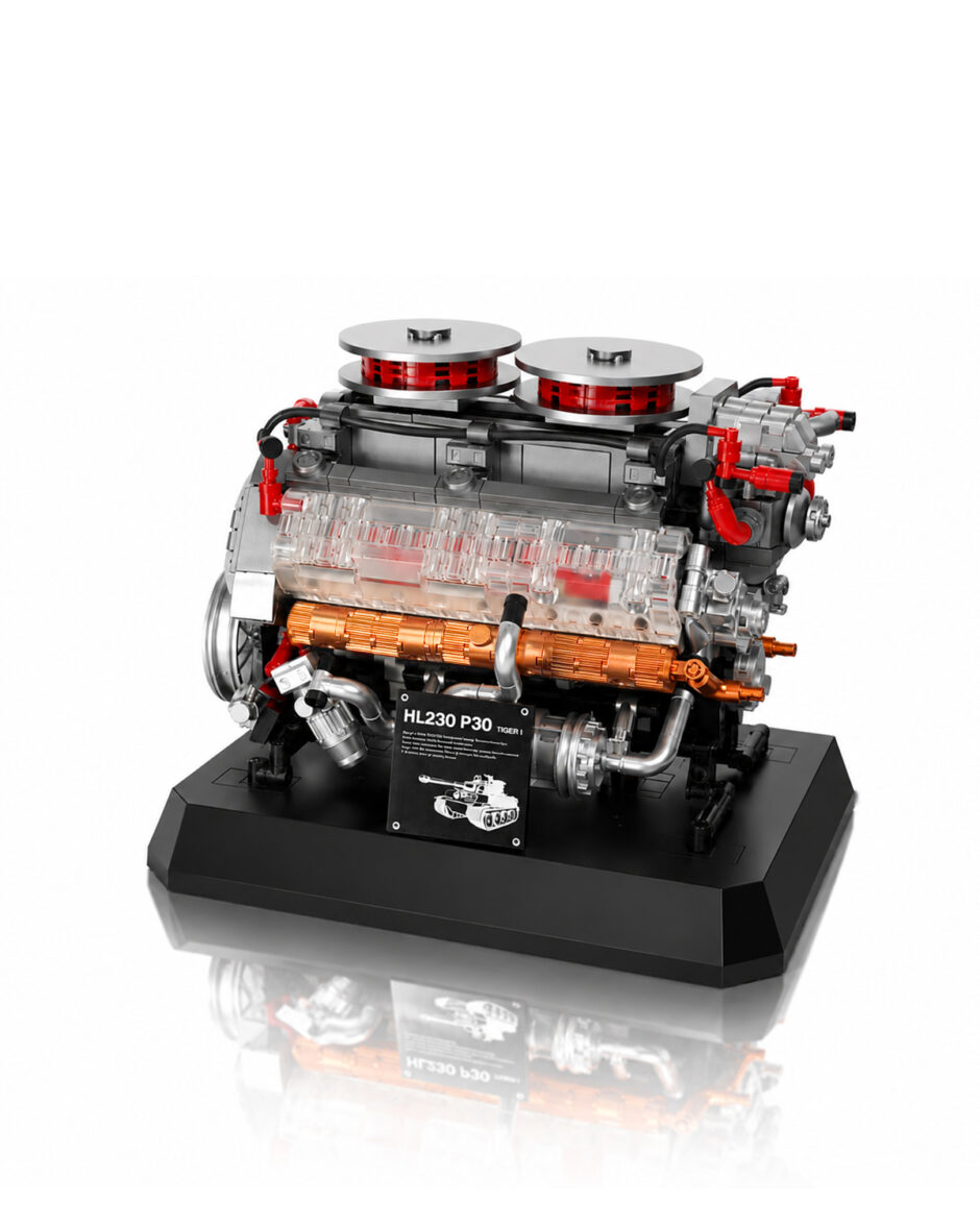 Tiger Tank V12 Engine Building Set, Engineering Challenge Military Model for Adult Collectors, Physical Science Project and Display Piece for Adults & Teens(1236CS)